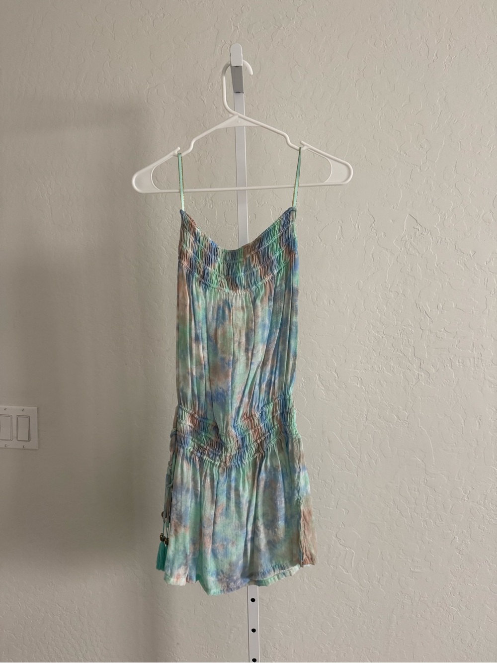 Tiare Hawaii Pastel Tie-Dye Spaghetti Strap Mini Dress
